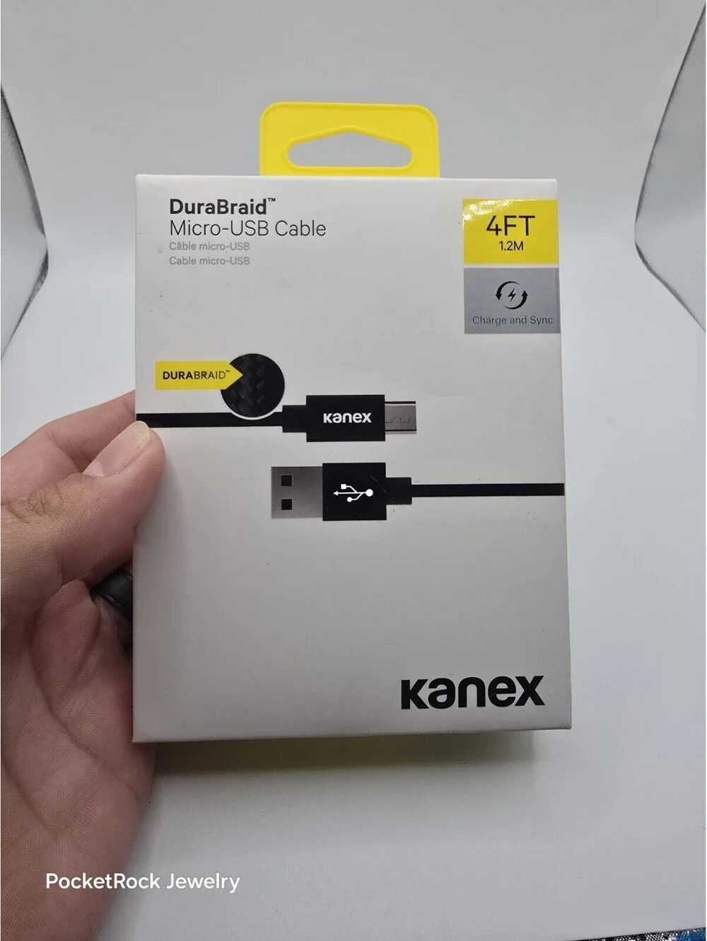Kanex DuraBraid Premium USB to USB-C Charging Cable 4' Black NIB B